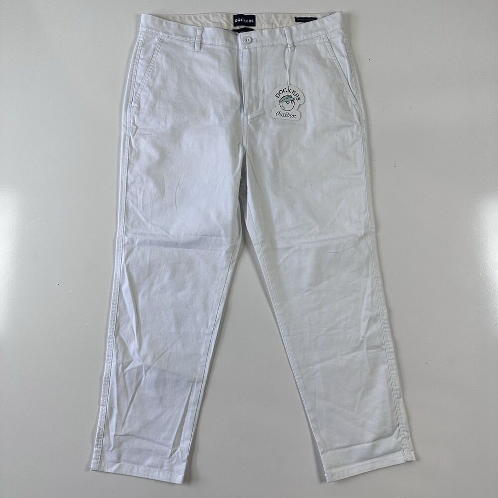 NEW Malbon x Dockers Orignal Chino Pants Lucent White Size 34 x 30